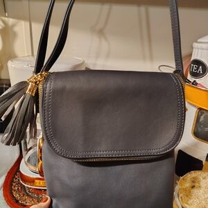 Women’s Gray Crossbody Bag with Tassel